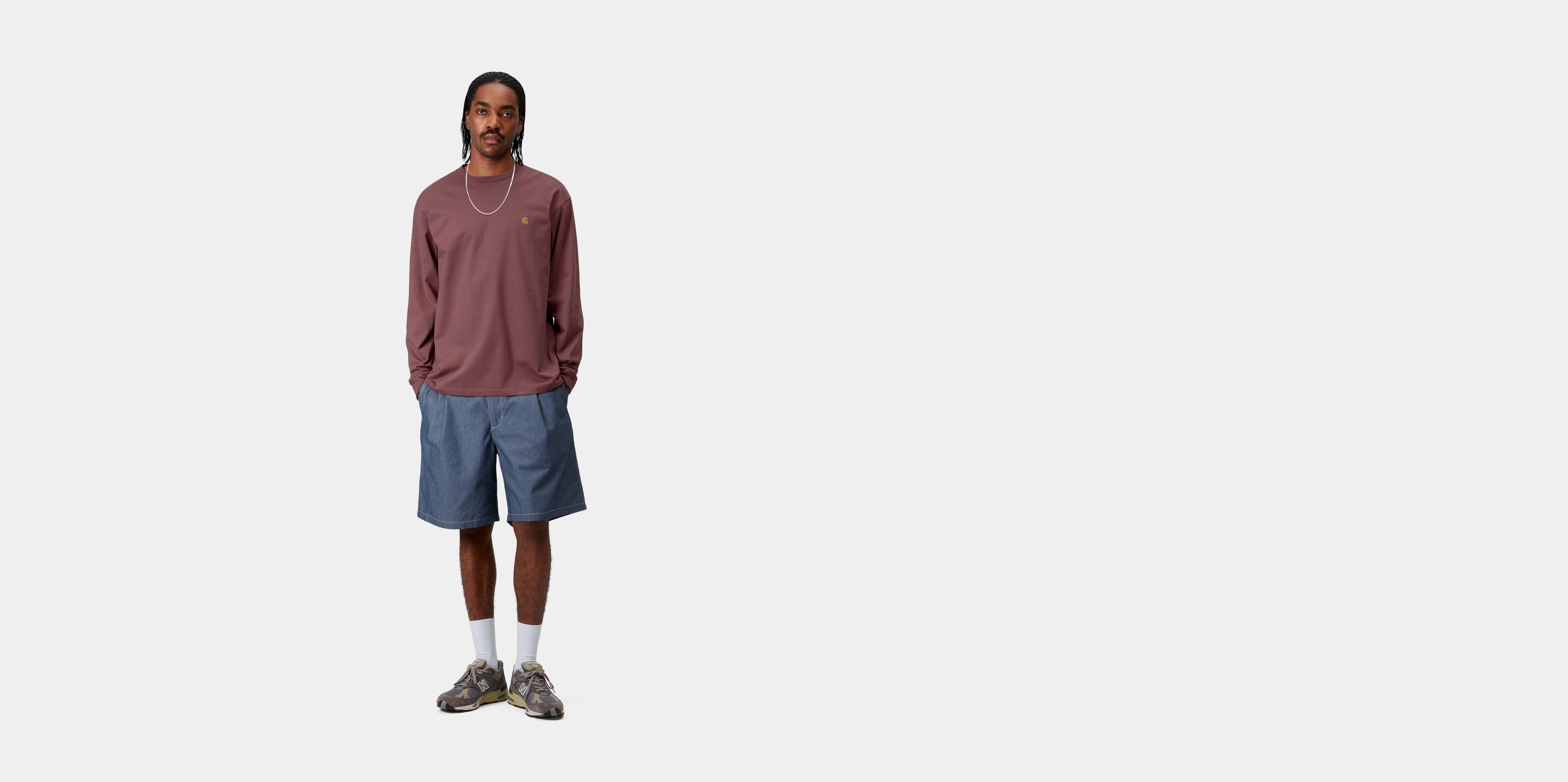 Carhartt WIP Long Sleeve Chase T-Shirt em Rosa